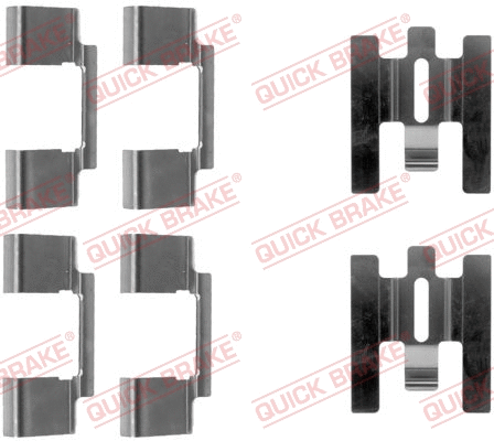 Diskinių stabdžių trinkelių priedų komplektas QUICK BRAKE 109-1160