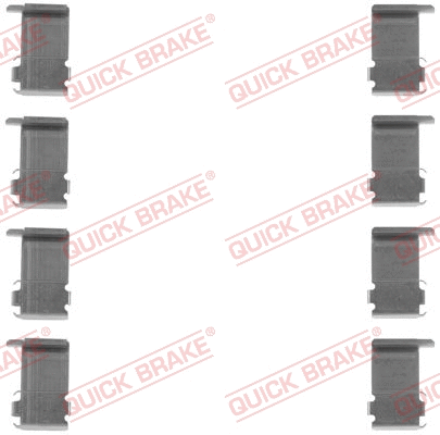 Diskinių stabdžių trinkelių priedų komplektas QUICK BRAKE 109-1162