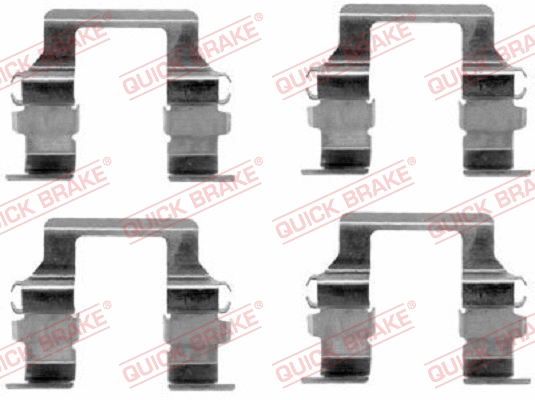 Diskinių stabdžių trinkelių priedų komplektas QUICK BRAKE 109-1164
