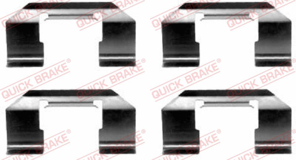 Diskinių stabdžių trinkelių priedų komplektas QUICK BRAKE 109-1174