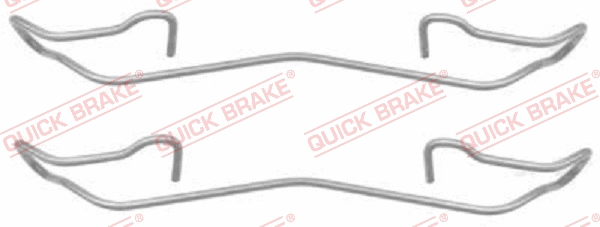 Diskinių stabdžių trinkelių priedų komplektas QUICK BRAKE 109-1187