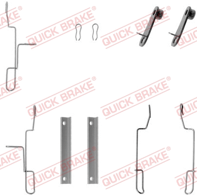 Diskinių stabdžių trinkelių priedų komplektas QUICK BRAKE 109-1188