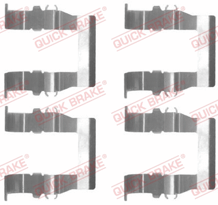 Diskinių stabdžių trinkelių priedų komplektas QUICK BRAKE 109-1194