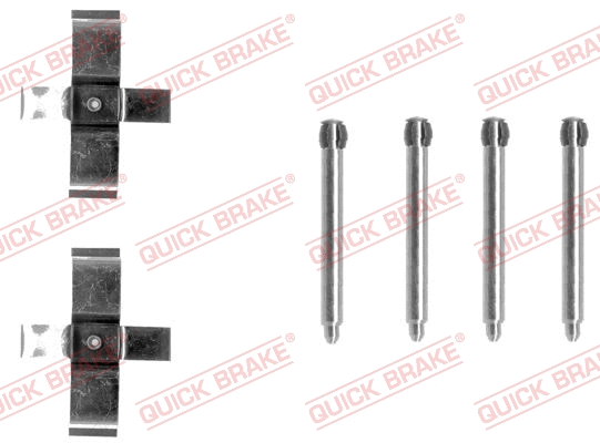 Diskinių stabdžių trinkelių priedų komplektas QUICK BRAKE 109-1195
