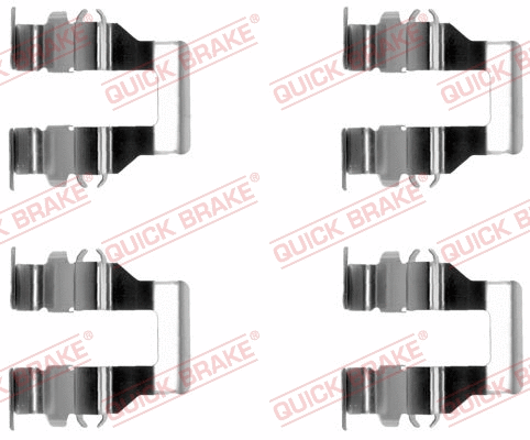 Diskinių stabdžių trinkelių priedų komplektas QUICK BRAKE 109-1199