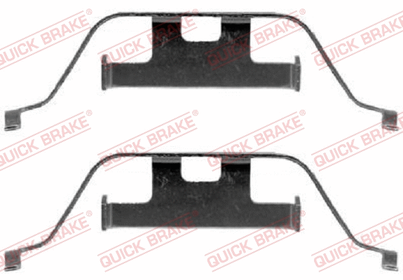 Diskinių stabdžių trinkelių priedų komplektas QUICK BRAKE 109-1201