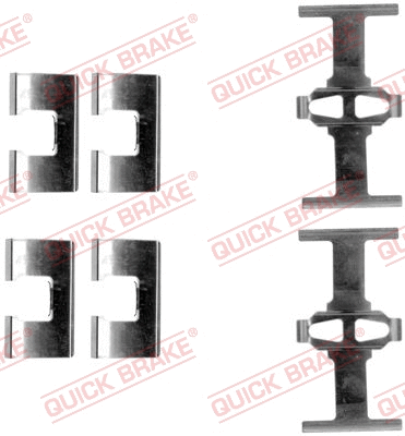 Diskinių stabdžių trinkelių priedų komplektas QUICK BRAKE 109-1203
