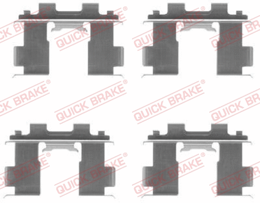 Diskinių stabdžių trinkelių priedų komplektas QUICK BRAKE 109-1205