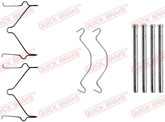 Diskinių stabdžių trinkelių priedų komplektas QUICK BRAKE 109-1209
