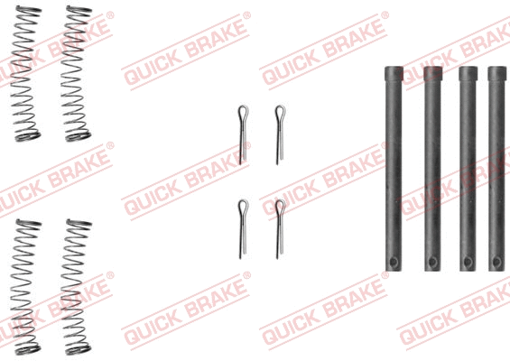 Diskinių stabdžių trinkelių priedų komplektas QUICK BRAKE 109-1210