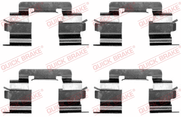Diskinių stabdžių trinkelių priedų komplektas QUICK BRAKE 109-1216