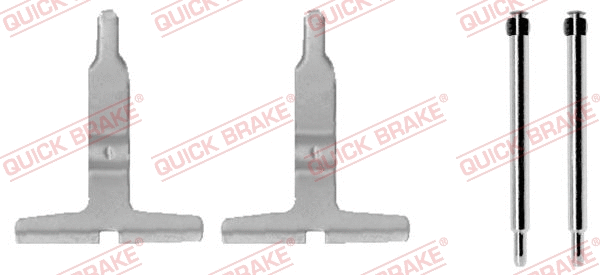 Diskinių stabdžių trinkelių priedų komplektas QUICK BRAKE 109-1217