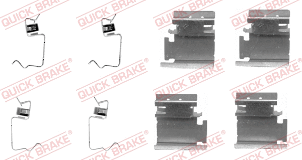 Diskinių stabdžių trinkelių priedų komplektas QUICK BRAKE 109-1218