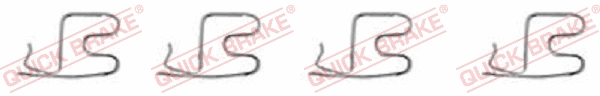 Diskinių stabdžių trinkelių priedų komplektas QUICK BRAKE 109-1219
