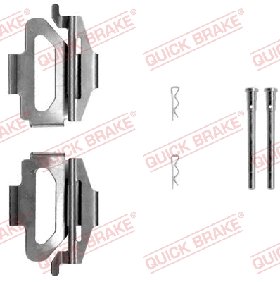 Diskinių stabdžių trinkelių priedų komplektas QUICK BRAKE 109-1225
