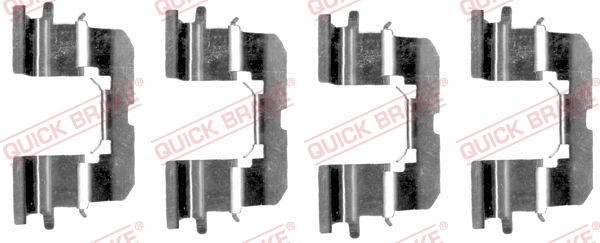 Diskinių stabdžių trinkelių priedų komplektas QUICK BRAKE 109-1227