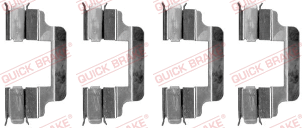 Diskinių stabdžių trinkelių priedų komplektas QUICK BRAKE 109-1230