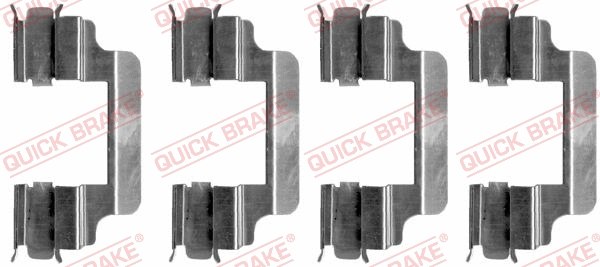 Diskinių stabdžių trinkelių priedų komplektas QUICK BRAKE 109-1231