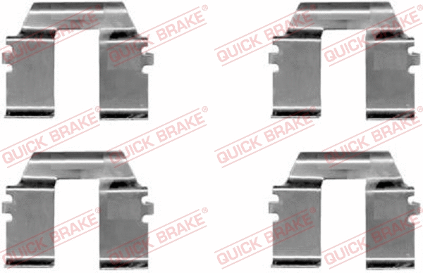 Diskinių stabdžių trinkelių priedų komplektas QUICK BRAKE 109-1232
