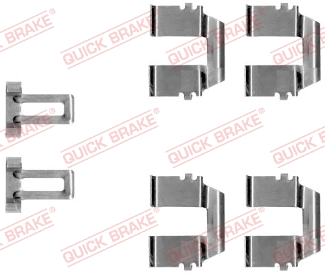 Diskinių stabdžių trinkelių priedų komplektas QUICK BRAKE 109-1233