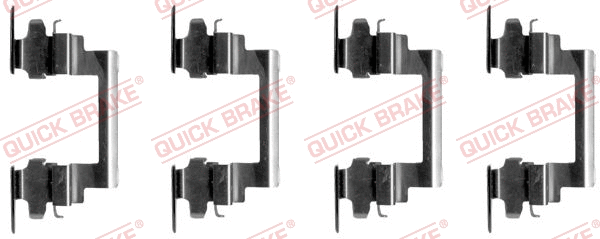 Diskinių stabdžių trinkelių priedų komplektas QUICK BRAKE 109-1236