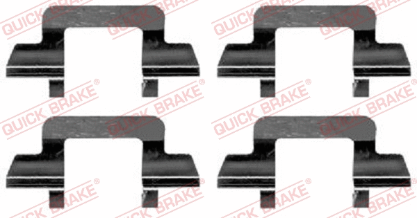 Diskinių stabdžių trinkelių priedų komplektas QUICK BRAKE 109-1243