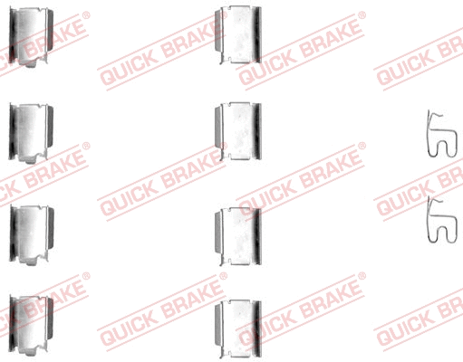 Diskinių stabdžių trinkelių priedų komplektas QUICK BRAKE 109-1246