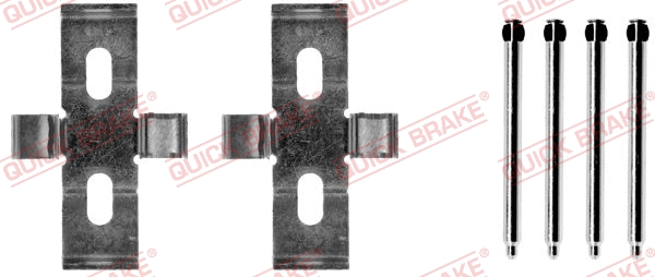 Diskinių stabdžių trinkelių priedų komplektas QUICK BRAKE 109-1248