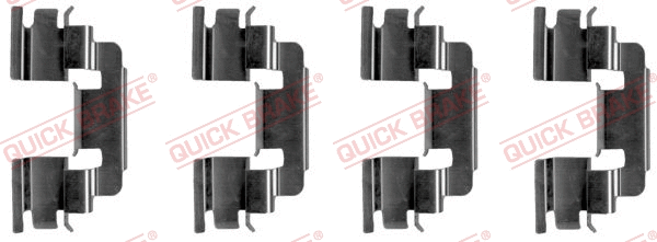 Diskinių stabdžių trinkelių priedų komplektas QUICK BRAKE 109-1249