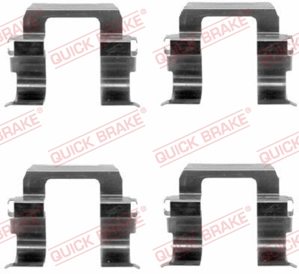 Diskinių stabdžių trinkelių priedų komplektas QUICK BRAKE 109-1252