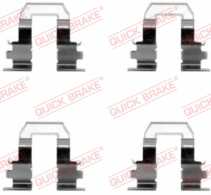 Diskinių stabdžių trinkelių priedų komplektas QUICK BRAKE 109-1255
