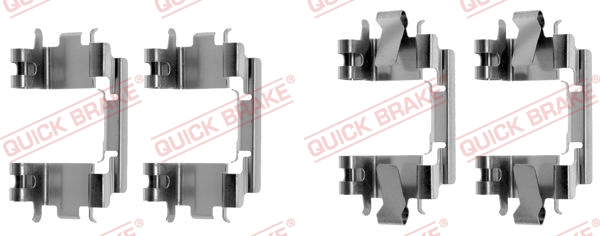 Diskinių stabdžių trinkelių priedų komplektas QUICK BRAKE 109-1257