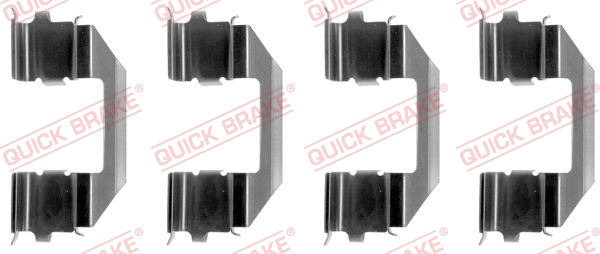 Diskinių stabdžių trinkelių priedų komplektas QUICK BRAKE 109-1258