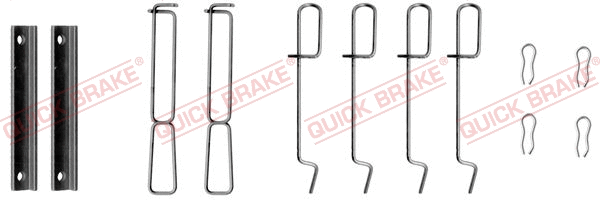 Diskinių stabdžių trinkelių priedų komplektas QUICK BRAKE 109-1265