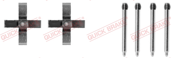 Diskinių stabdžių trinkelių priedų komplektas QUICK BRAKE 109-1266