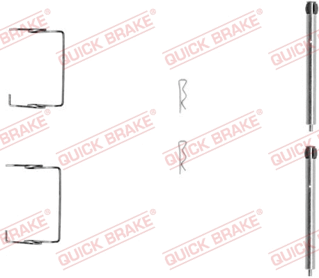 Diskinių stabdžių trinkelių priedų komplektas QUICK BRAKE 109-1267