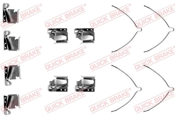 Diskinių stabdžių trinkelių priedų komplektas QUICK BRAKE 109-1269
