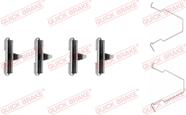 Diskinių stabdžių trinkelių priedų komplektas QUICK BRAKE 109-1270