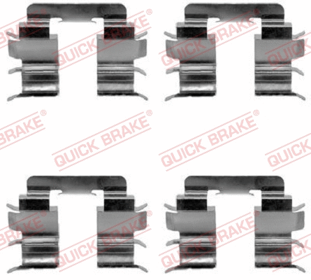 Diskinių stabdžių trinkelių priedų komplektas QUICK BRAKE 109-1272