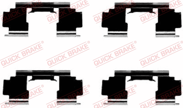Diskinių stabdžių trinkelių priedų komplektas QUICK BRAKE 109-1276