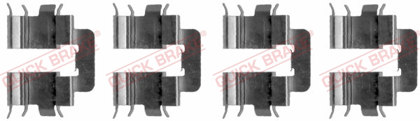 Diskinių stabdžių trinkelių priedų komplektas QUICK BRAKE 109-1277