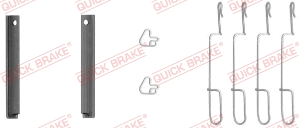 Diskinių stabdžių trinkelių priedų komplektas QUICK BRAKE 109-1280