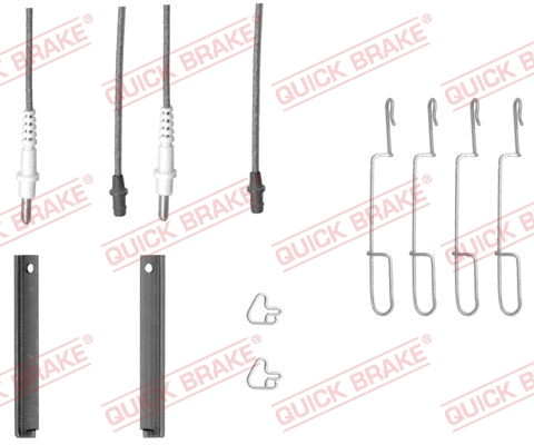 Diskinių stabdžių trinkelių priedų komplektas QUICK BRAKE 109-1280X