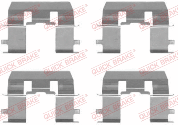 Diskinių stabdžių trinkelių priedų komplektas QUICK BRAKE 109-1281