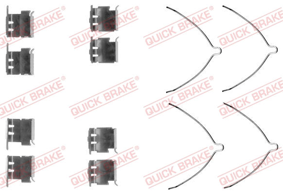 Diskinių stabdžių trinkelių priedų komplektas QUICK BRAKE 109-1289