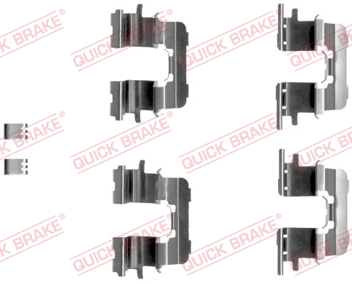 Diskinių stabdžių trinkelių priedų komplektas QUICK BRAKE 109-1290