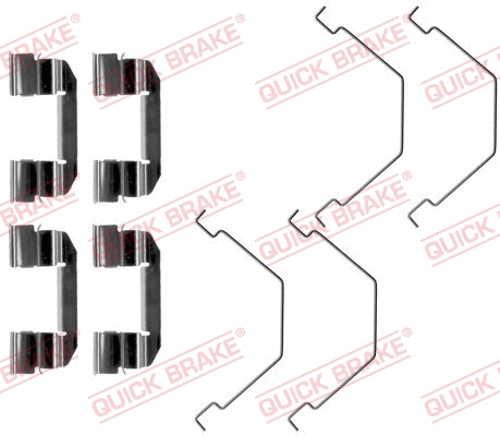 Diskinių stabdžių trinkelių priedų komplektas QUICK BRAKE 109-1292