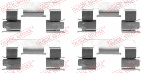 Diskinių stabdžių trinkelių priedų komplektas QUICK BRAKE 109-1293