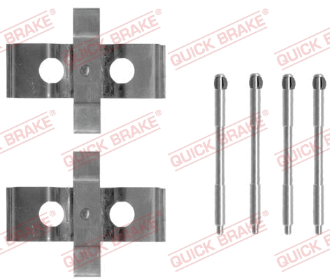 Diskinių stabdžių trinkelių priedų komplektas QUICK BRAKE 109-1296