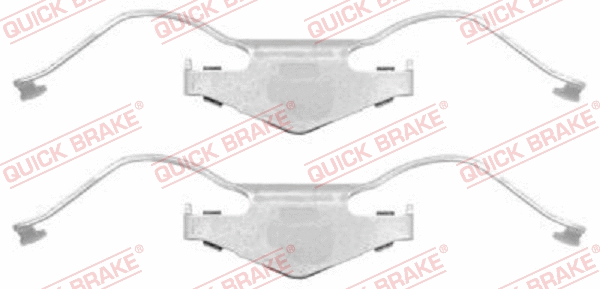 Diskinių stabdžių trinkelių priedų komplektas QUICK BRAKE 109-1297